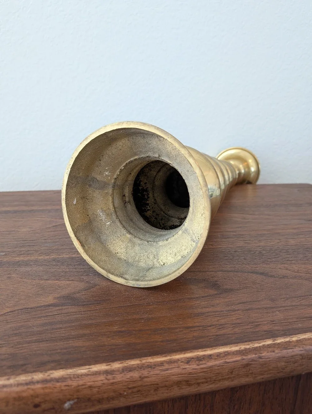 Lot Of 4 Assorted Solid Brass Taper Candlestick Holders Various Sizes Vintage